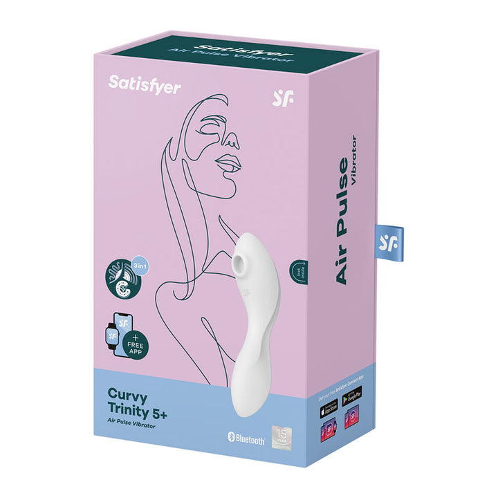 Satisfyer Curvy Trinity 5 - White - Air Pulse Stimulator with App Control