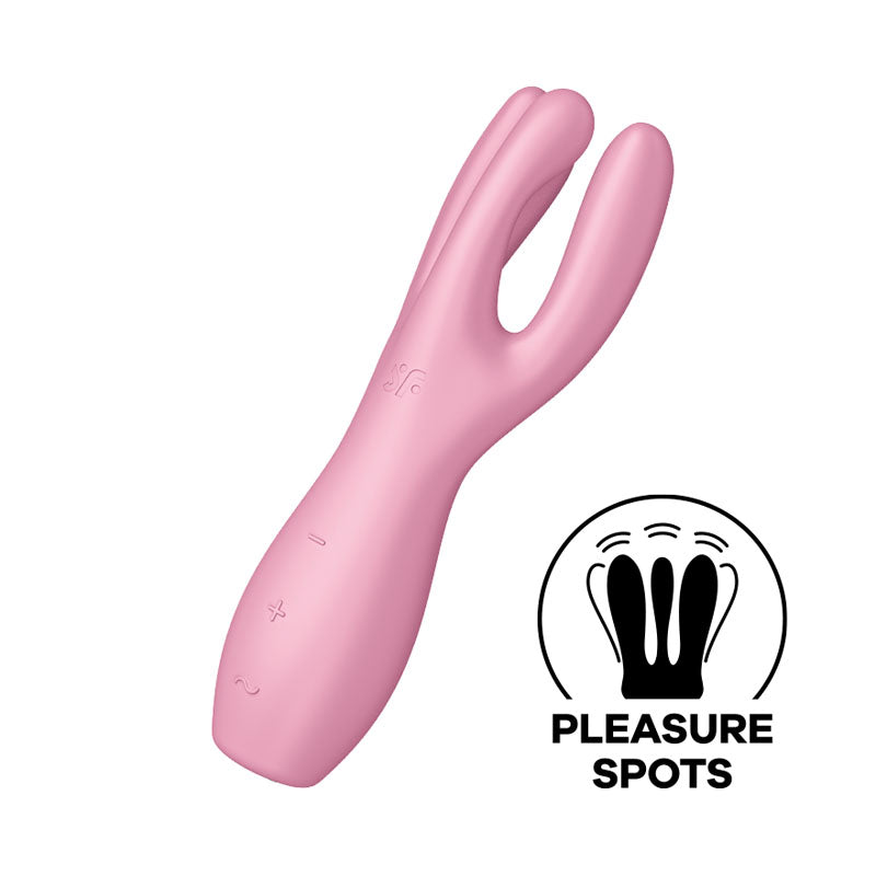 Satisfyer Threesome 3 - Pink - Triple Head Vibrating Stimulator