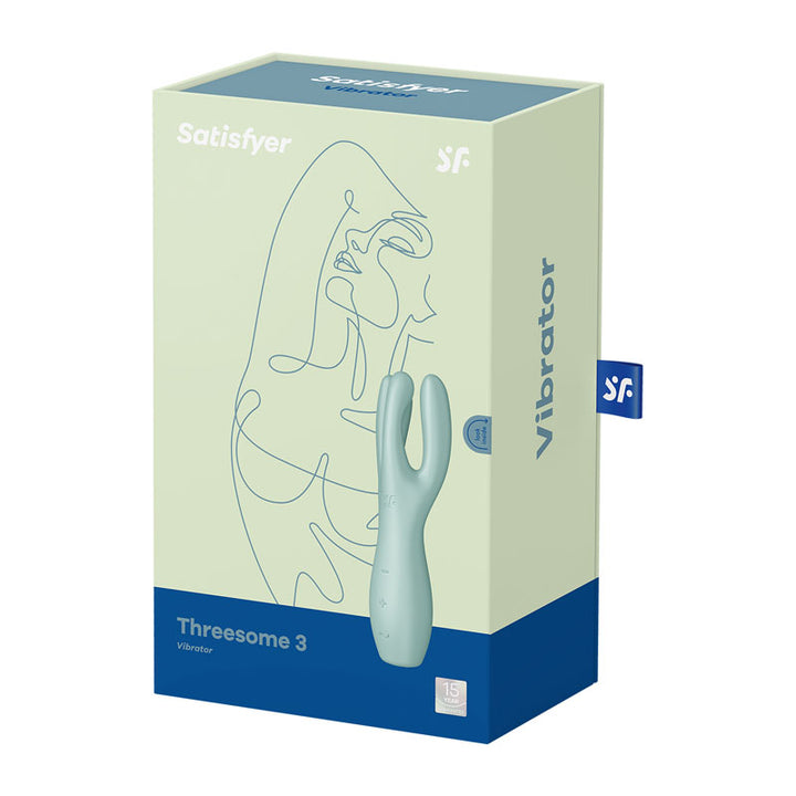 Satisfyer Threesome 3 - Mint - Triple Head Vibrating Stimulator
