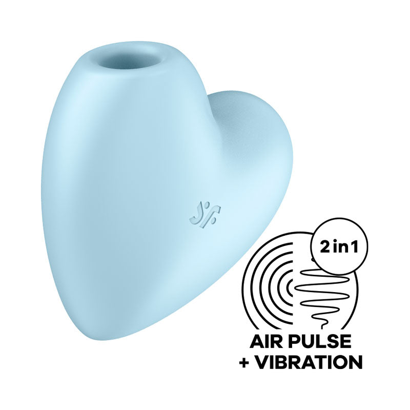 Satisfyer Cutie Heart - Blue - Air Pulsation Stimulator with Vibration