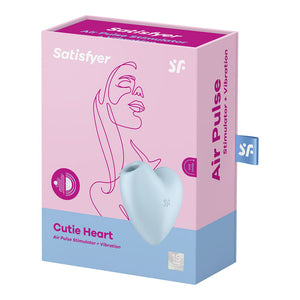 Satisfyer Cutie Heart - Blue - Air Pulsation Stimulator with Vibration