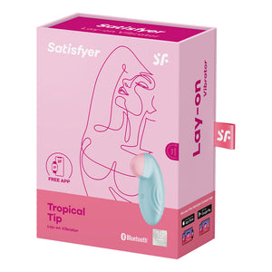 Satisfyer Tropical Tip Stimulator with App Control - Light Blue