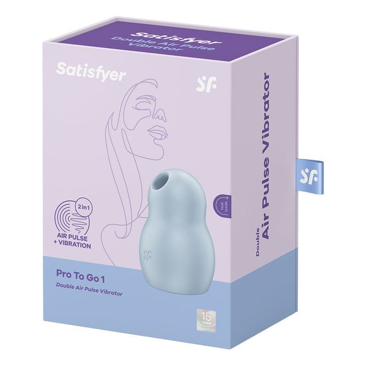 Satisfyer Pro To Go 1 Double Air Pulse Stimulator & Vibrator - Blue