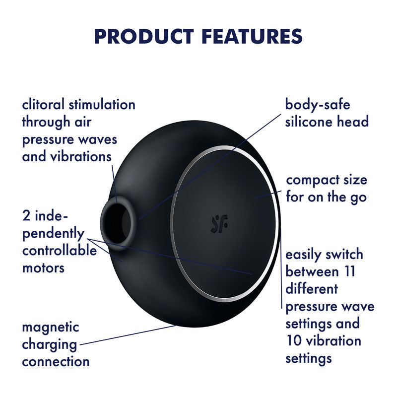 Satisfyer Pro 2 Go 3 Air Pulse Stimulator - Black