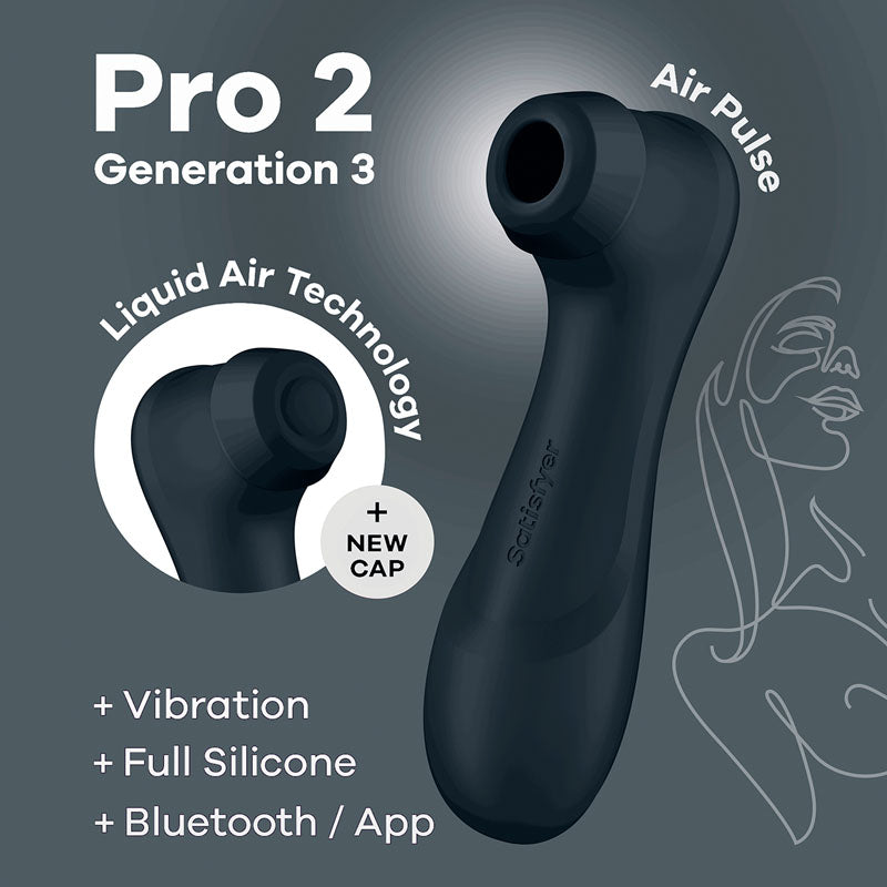 Satisfyer Pro 2 Gen 3 Clitoral Stimulator with App Control - Dark Grey