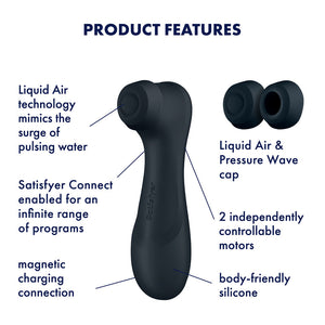 Satisfyer Pro 2 Gen 3 Clitoral Stimulator with App Control - Dark Grey