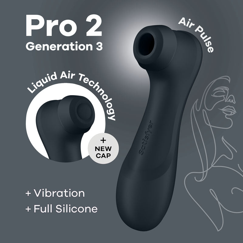 Satisfyer Pro 2 Gen 3 Touch-Free Clitoral Stimulator - Dark Grey