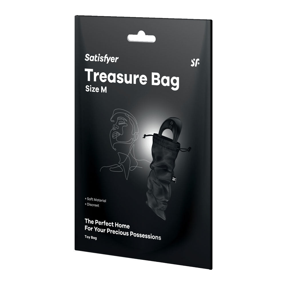 Satisfyer Treasure Toy Storage Bag - Medium - Black