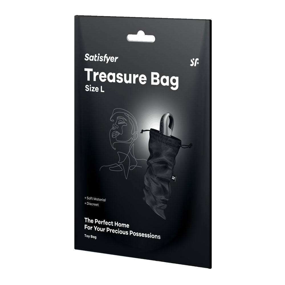 Satisfyer Treasure Toy Storage Bag - Large - Black