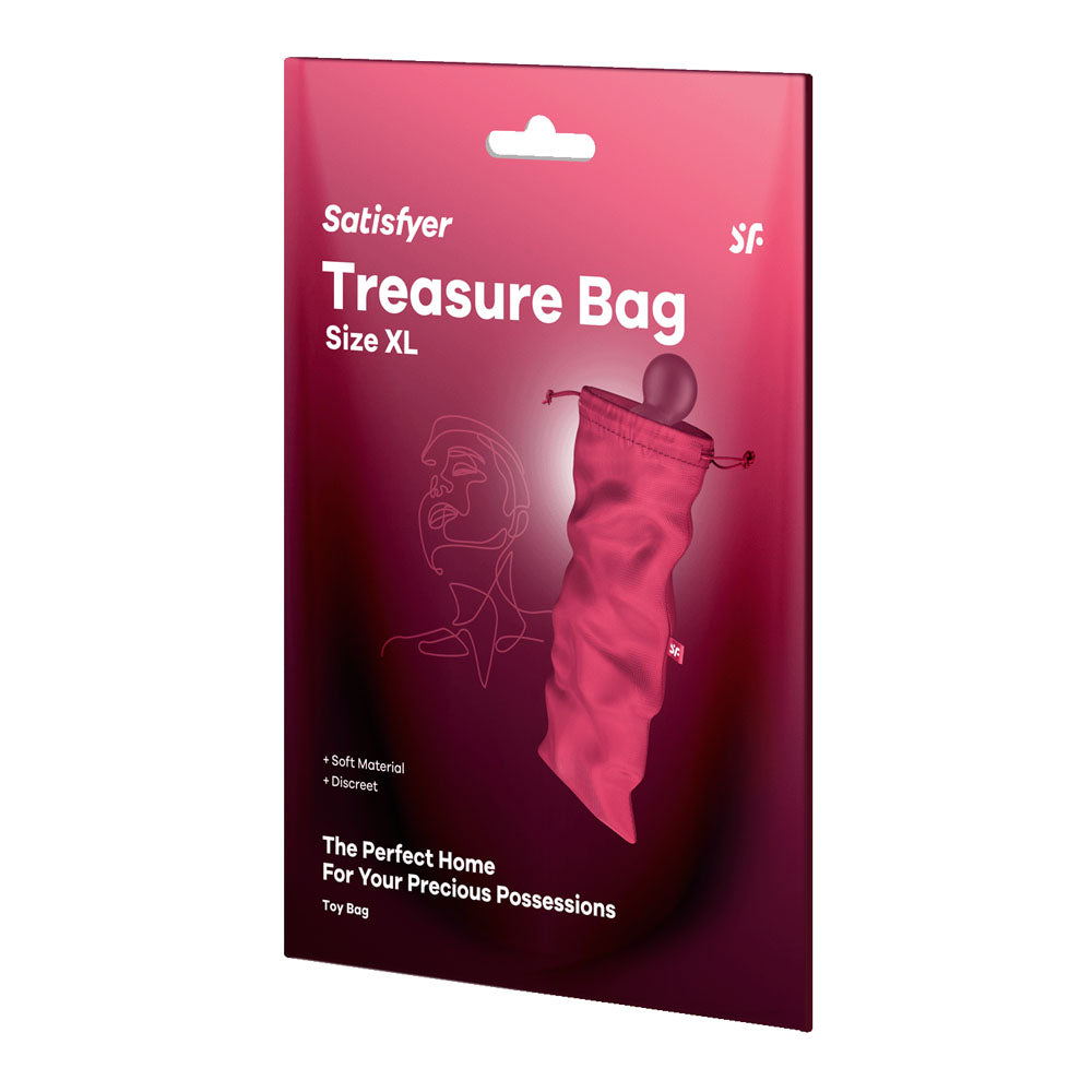 Satisfyer Treasure Toy Storage Bag - XLarge - Pink