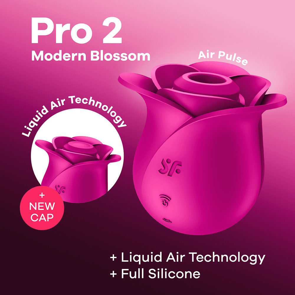 Satisfyer Pro 2 Modern Blossom - Air Pulse Rose Stimulator - Pink