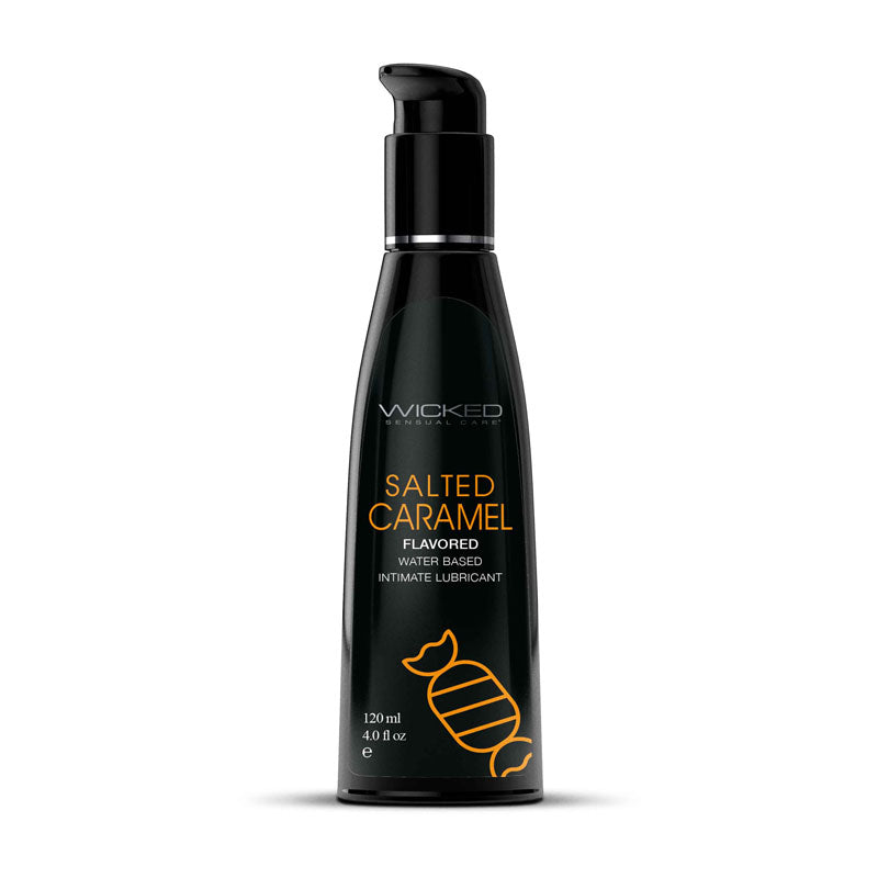 Wicked Aqua Salted Caramel - Salted Caramel Flavoured Water Based Lubricant - 120 ml