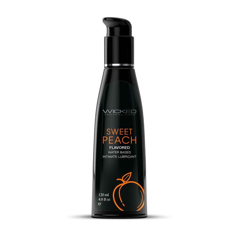Wicked Aqua Sweet Peach - Sweet Peach Flavoured Water Based Lubricant - 120 ml