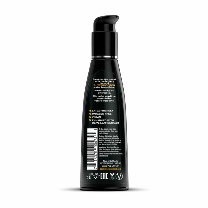 Wicked Aqua Butterscotch Water Based Lubricant - 120ml