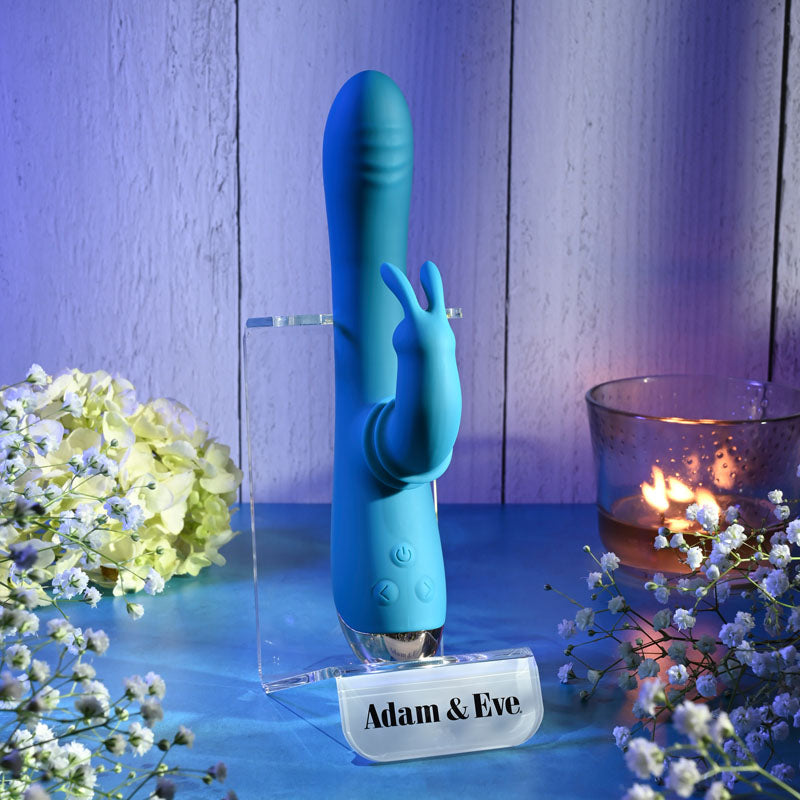 Adam & Eve Shimmy & Shake Velvet Rabbit Vibe - Blue