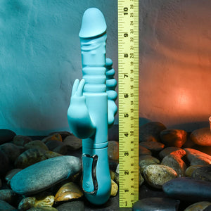 Adam & Eve Eves Thrusting Triple Joy Rabbit with Anal Tickler - Teal
