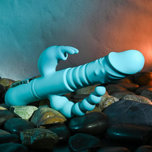 Adam & Eve Eves Thrusting Triple Joy Rabbit with Anal Tickler - Teal