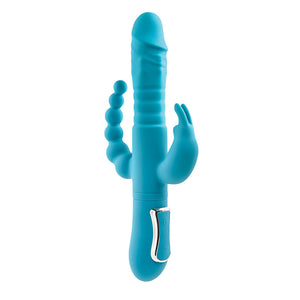 Adam & Eve Eves Thrusting Triple Joy Rabbit with Anal Tickler - Teal