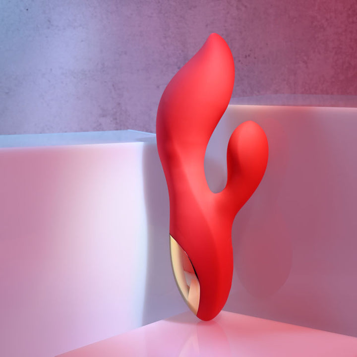 Adam & Eve Eve's Big Curvy G Rabbit Vibrator - Red