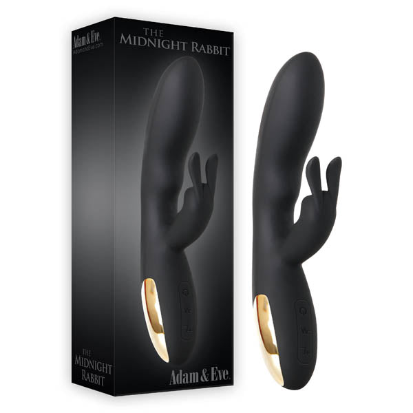 Adam & Eve The Midnight Rabbit Vibrator - Black