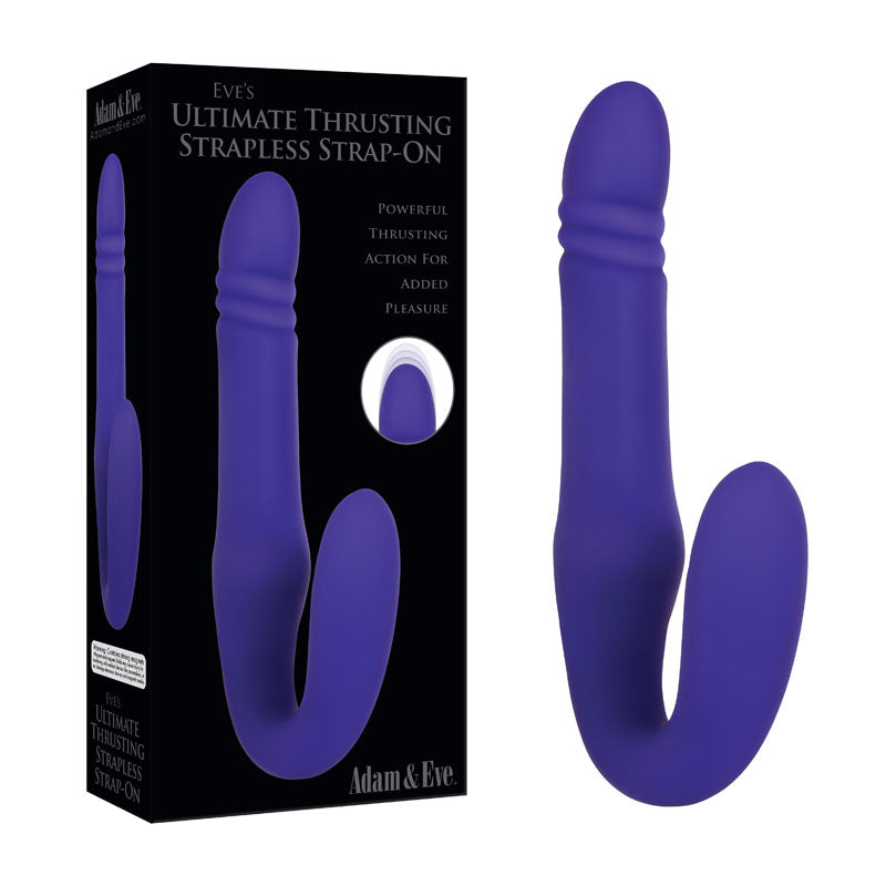 Adam & Eve Eve's Ultimate Thrusting Strapless Strap-On - Purple