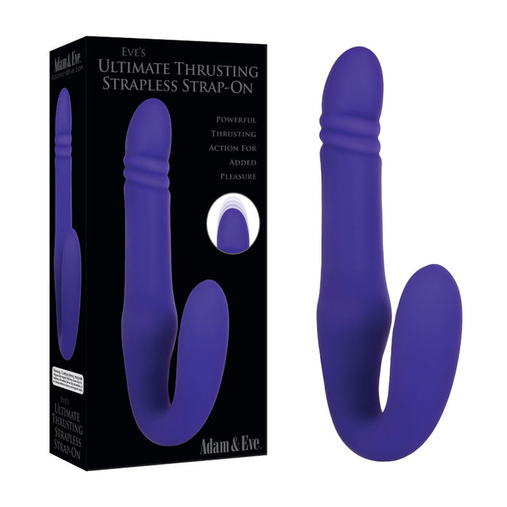 Adam & Eve Eve's Ultimate Thrusting Strapless Strap-On - Purple