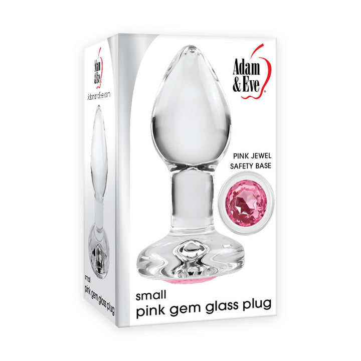 Adam & Eve Small Pink Gem Glass Plug