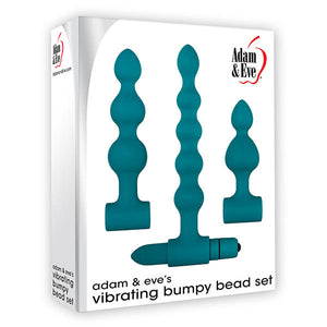Adam & Eve Vibrating Bumpy Anal Bead Set - Green