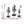Adam & Eve Three Hearts - Gem Metallic Butt Plug Set - 3 Sizes