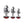 Adam & Eve Three Hearts - Gem Metallic Butt Plug Set - 3 Sizes