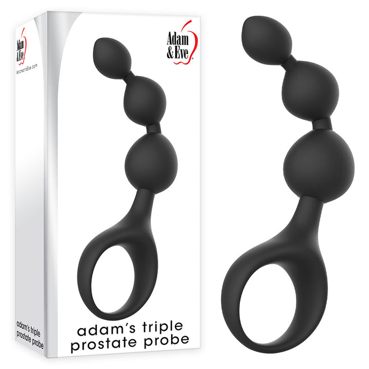 Adam & Eve Triple Prostate Probe - Black