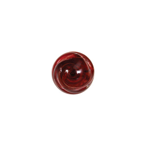 Adam & Eve Sweetheart Swirl Glass Dildo - Clear/Red