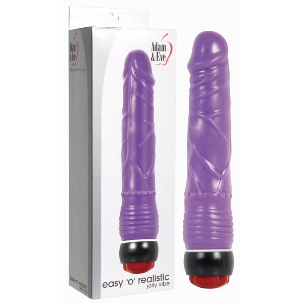 Adam & Eve Easy O Realistic Jelly Purple Vibrator
