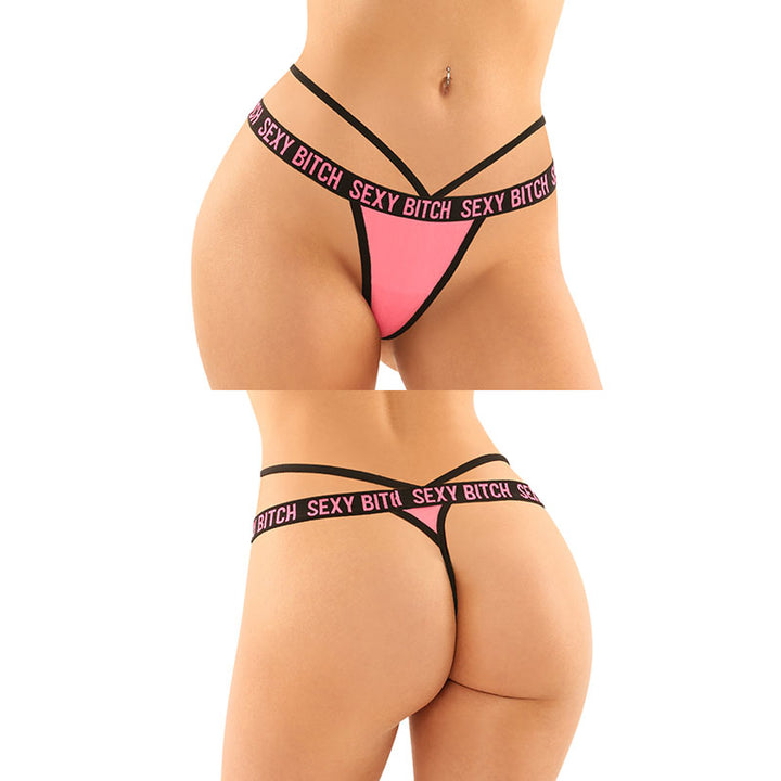 Vibes Sexy Bitch Brief & Thong - 2 Pack - L/XL