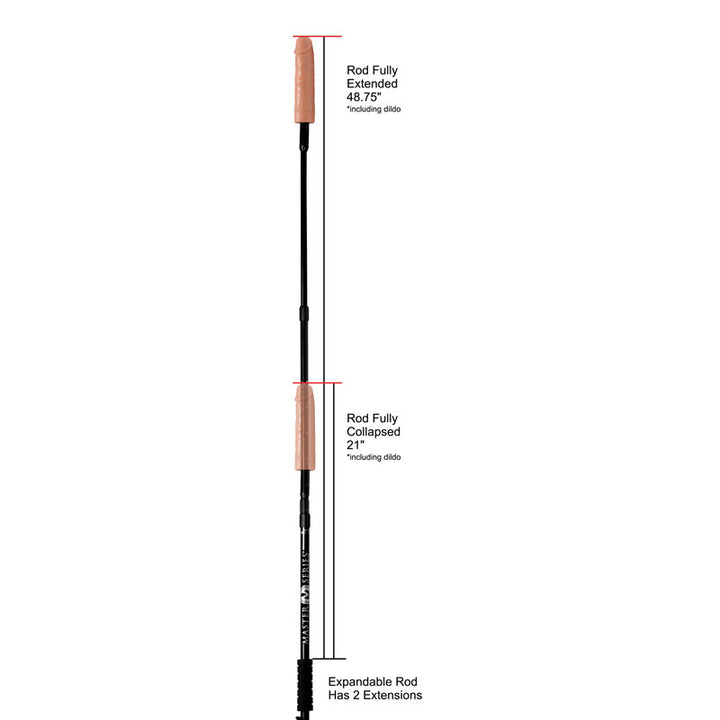 Master Series Dick Stick Expandable Dildo Rod with 7 Inch Dildo