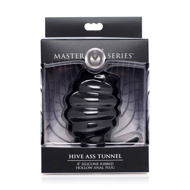 Master Series Hive Ass Tunnel - Black Large 10 cm Hollow Plug