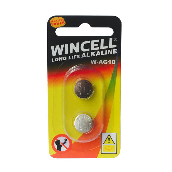 Wincell AG10 Alkaline Battery - 2 Pack