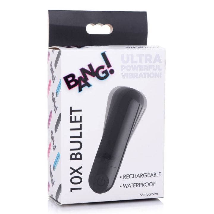 Bang! 10X Vibrating Metallic Bullet - Black