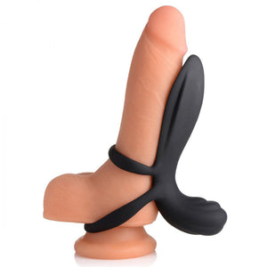 Trinity Vibrating Girth Enhancer Penis Sleeve with RemoteControl  - Black