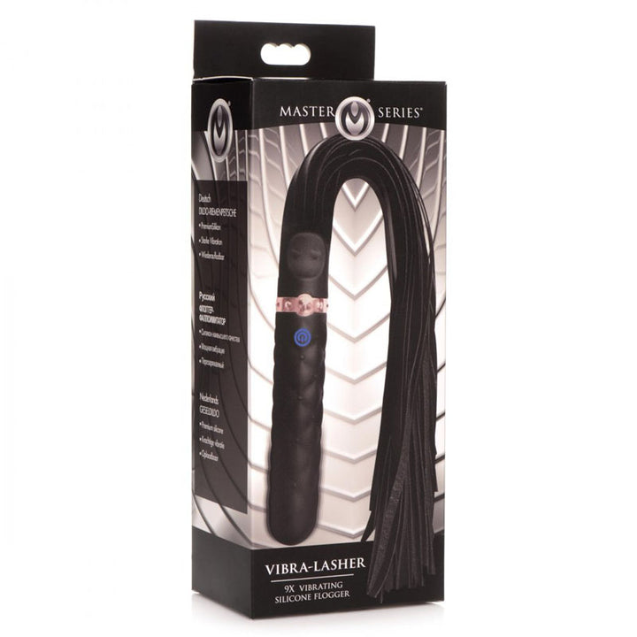 Master Series Vibra-Lasher 9X Vibrating Dildo & Flogger