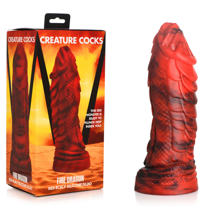Creature Cocks Fire Dragon Red Scaly fantasy Dildo