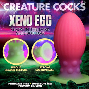 Creature Cocks XL Xeno Fantasy Egg - Pink Glow in Dark