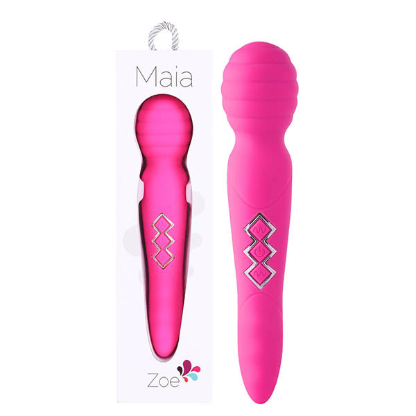 Maia Zoe - Neon Pink Dual Vibrating Massage Wand