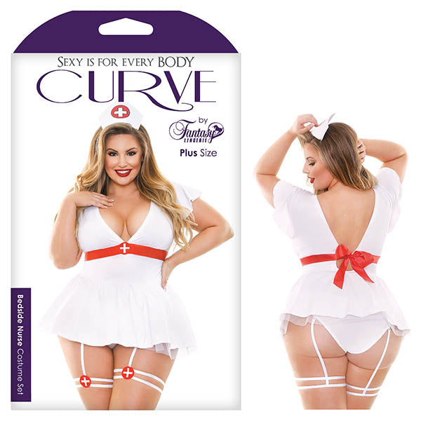 Curve Bedside Nurse Costume Set - White 3X/4X