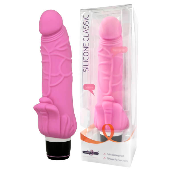 Silicone Classic - Pink 7.5 Inch Vibrator