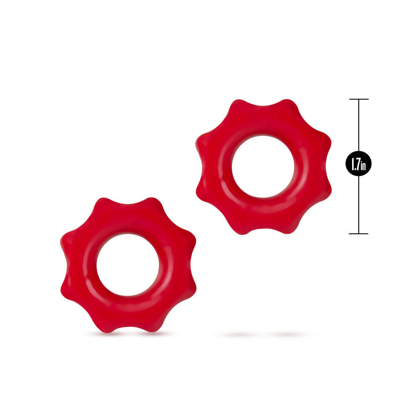 Stay Hard Nutz - Red Cock Rings - Set of 2