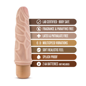 Dr. Skin Cock Vibe 3 - 7.25 Inch Cock - Flesh Vibrating Dong