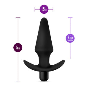 Anal Adventures Platinum Vibra Butt Plug - Black
