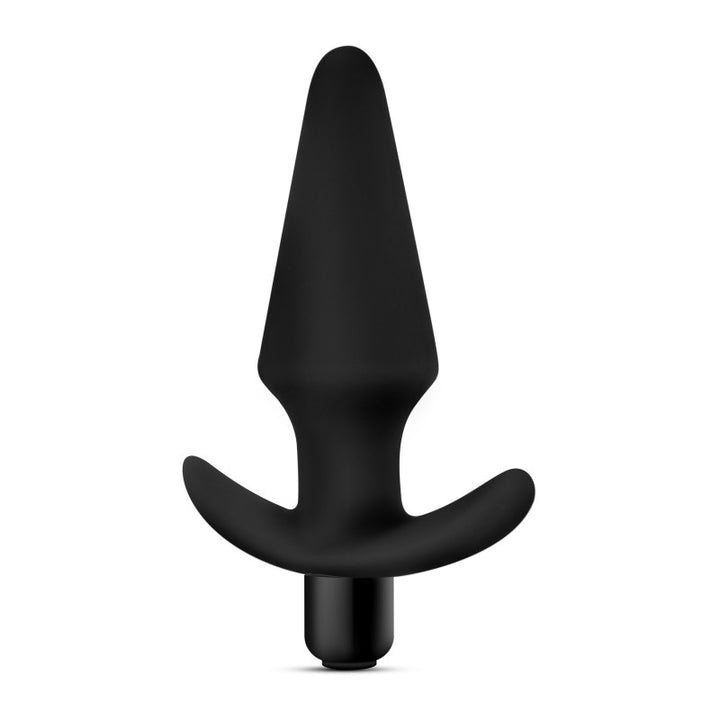 Anal Adventures Platinum Vibra Butt Plug - Black