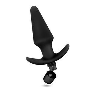 Anal Adventures Platinum Vibra Butt Plug - Black